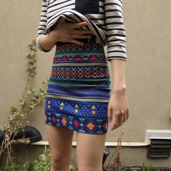 Aztec printed pencil skirt - Picture 1 of 4